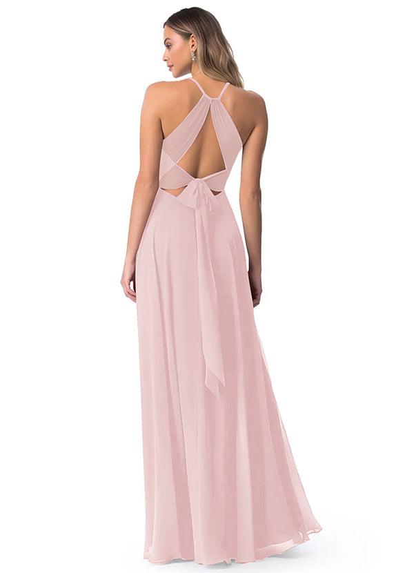A-Line Chiffon Bridesmaid Dresses Featuring Open Back