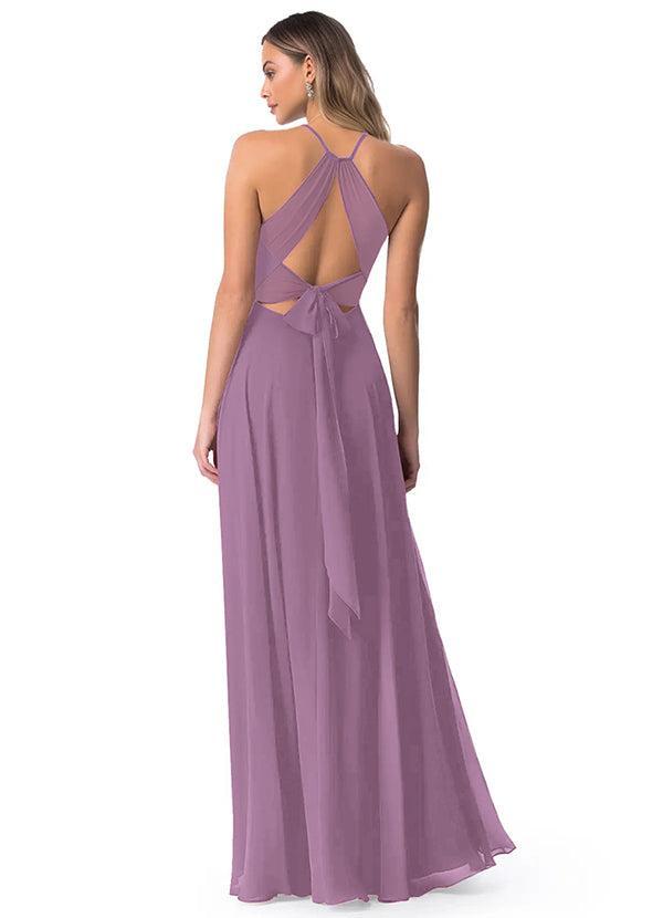 A-Line Chiffon Bridesmaid Dresses Featuring Open Back