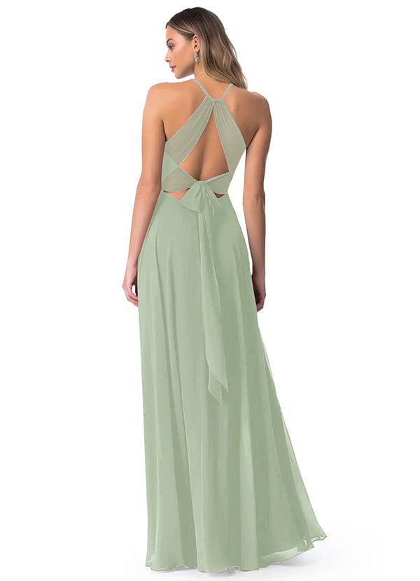 A-Line Chiffon Bridesmaid Dresses Featuring Open Back