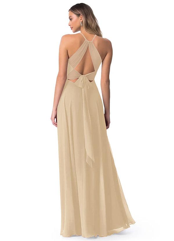 A-Line Chiffon Bridesmaid Dresses Featuring Open Back