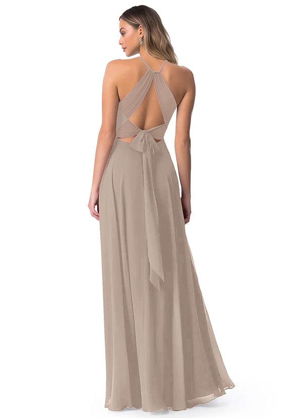 A-Line Chiffon Bridesmaid Dresses Featuring Open Back