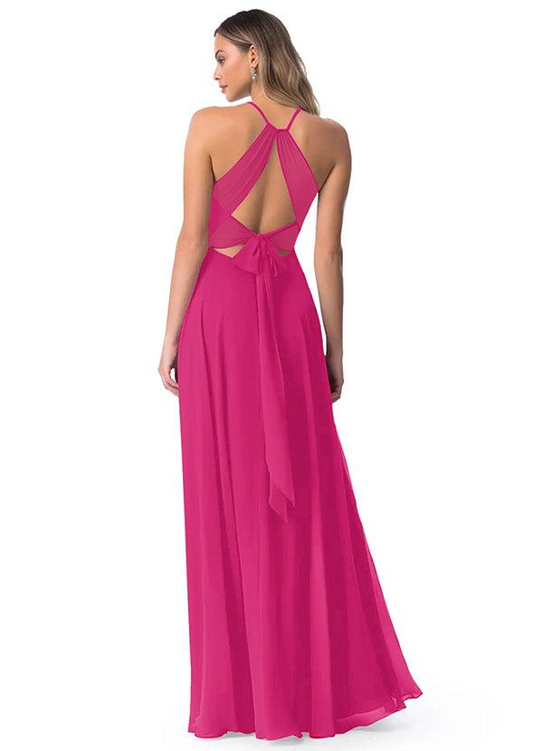A-Line Chiffon Bridesmaid Dresses Featuring Open Back