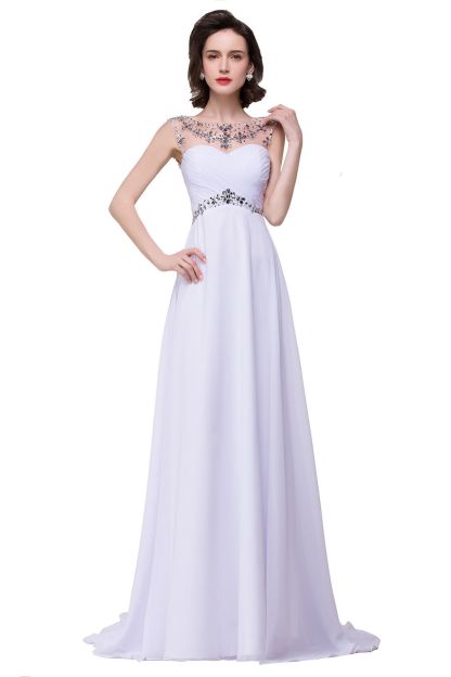BMbridal A-line Sweetheart Chiffon Evening Dress With Crystal