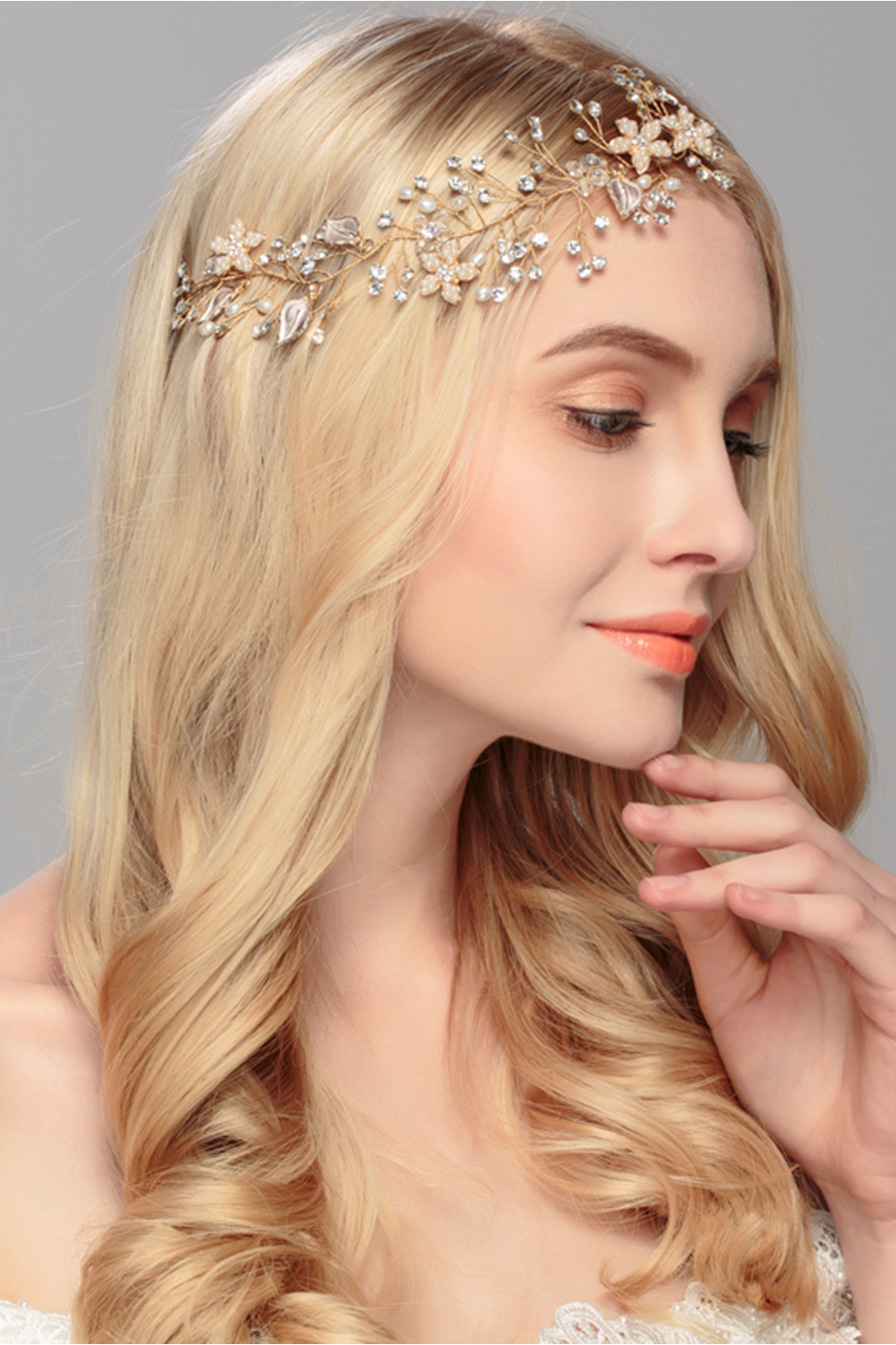 BMbridal Elegant Alloy Imitation Pearls Special Occasion Party Headbands Headpiece with Rhinestone-BMbridal