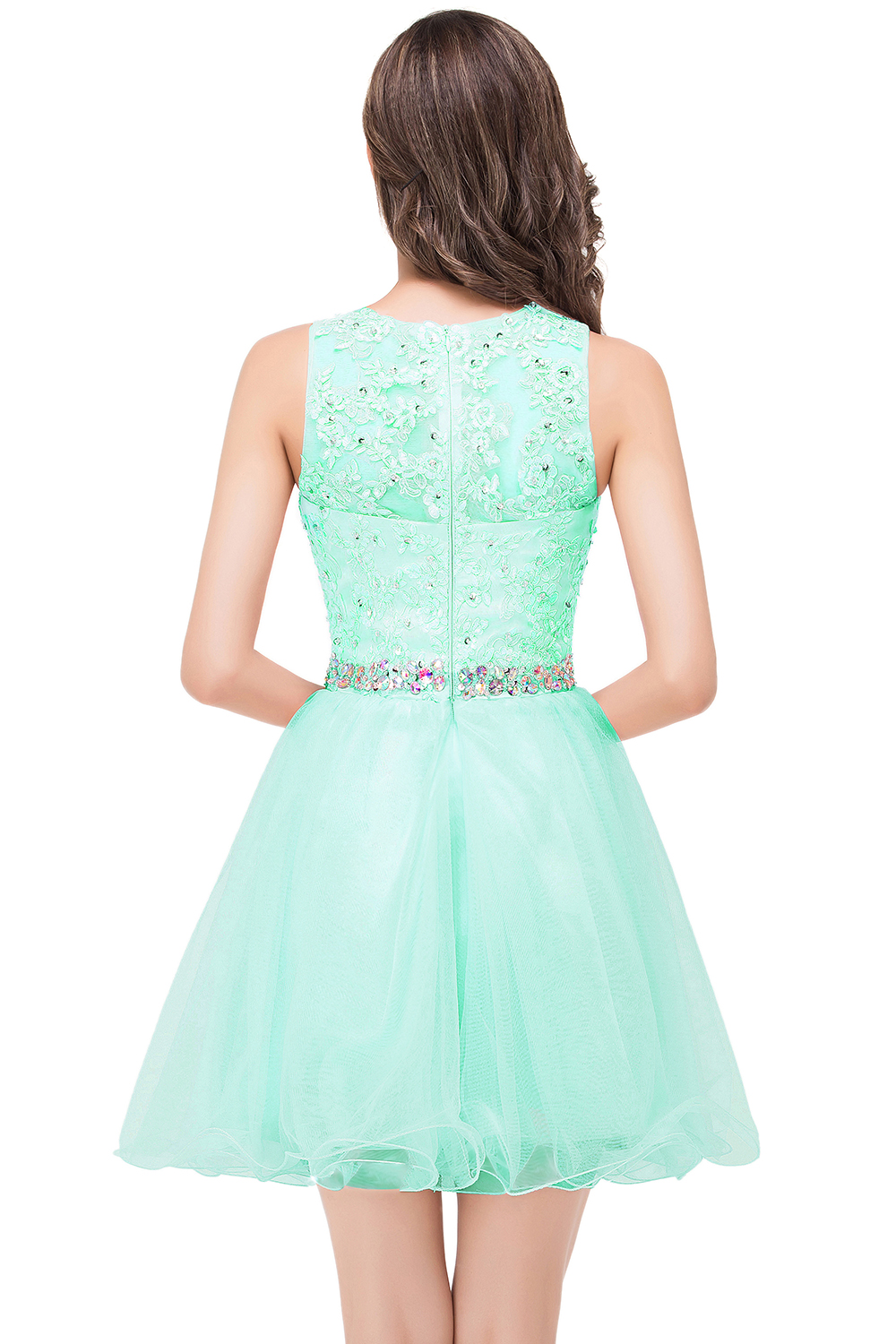 BMbridal A-line Knee-length Tulle Prom Dress with Appliques