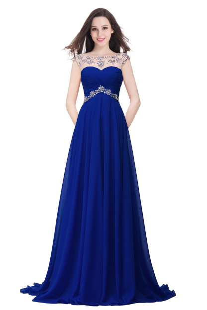 BMbridal A-line Sweetheart Chiffon Evening Dress With Crystal