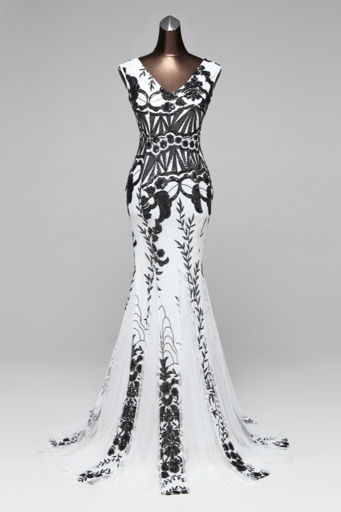 BMbridal Glamorous Sequined Sleeveless Long Mermaid Prom Dresses Online