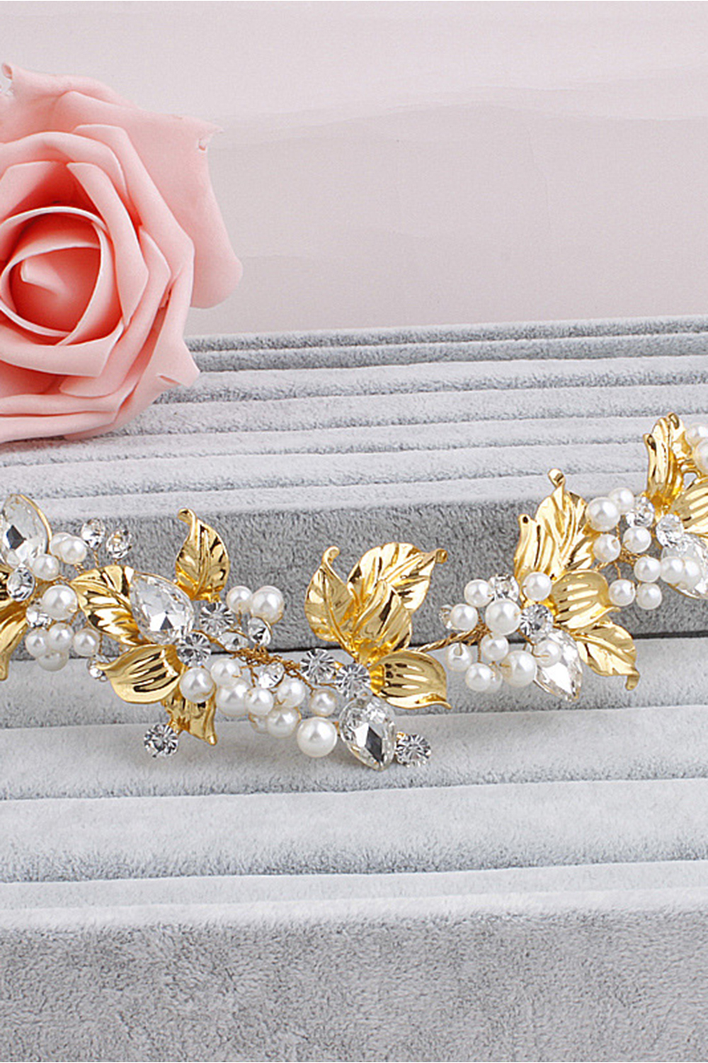 BMbridal Glamourous Alloy Imitation Pearls Special Occasion Hairpins Headpiece with Rhinestone-BMbridal