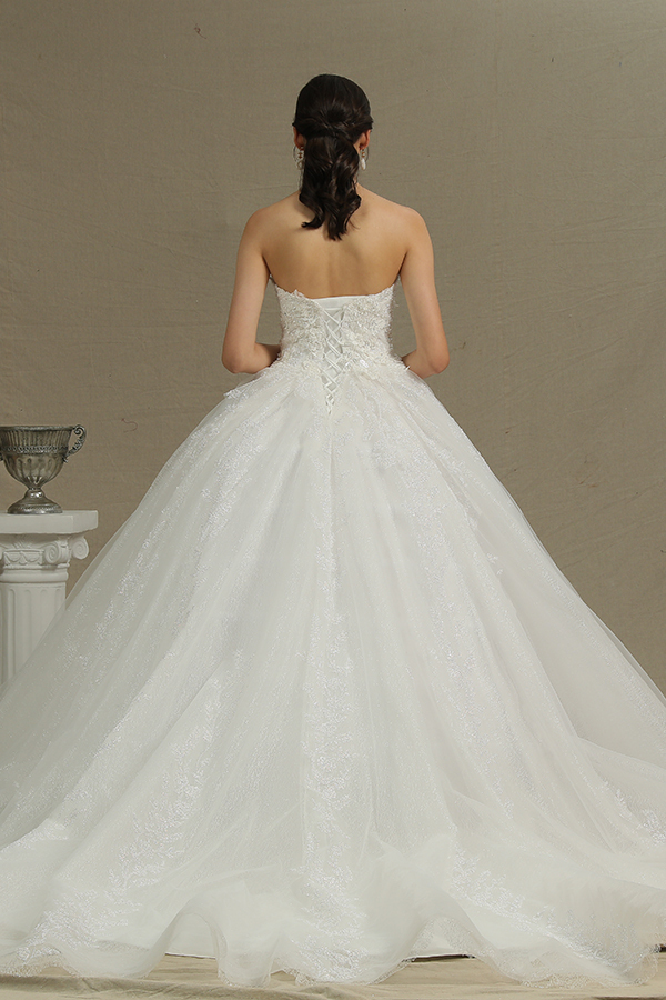 BMbridal Ball Gown Sweetheart Lace Wedding Dress-BMbridal