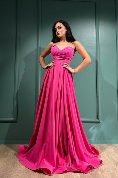 Bmbridal Sweetheart A-Line Sleeveless Prom Dress With Ruffles