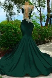 Strapless Sleeveless Backless Mermaid Long Prom Dress With Appliques