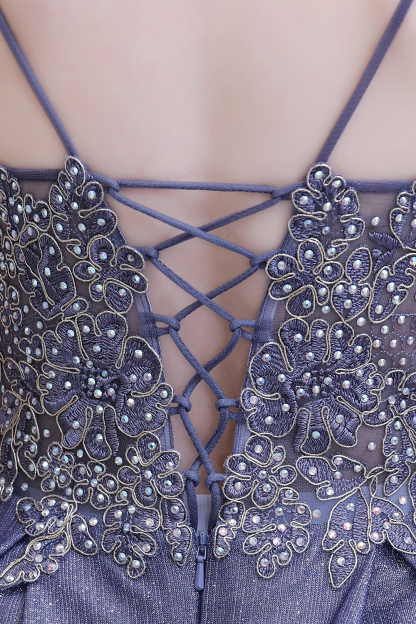 BMbridal Elegant Spaghetti Straps Ombre Prom Dress Long With Appliques Beads