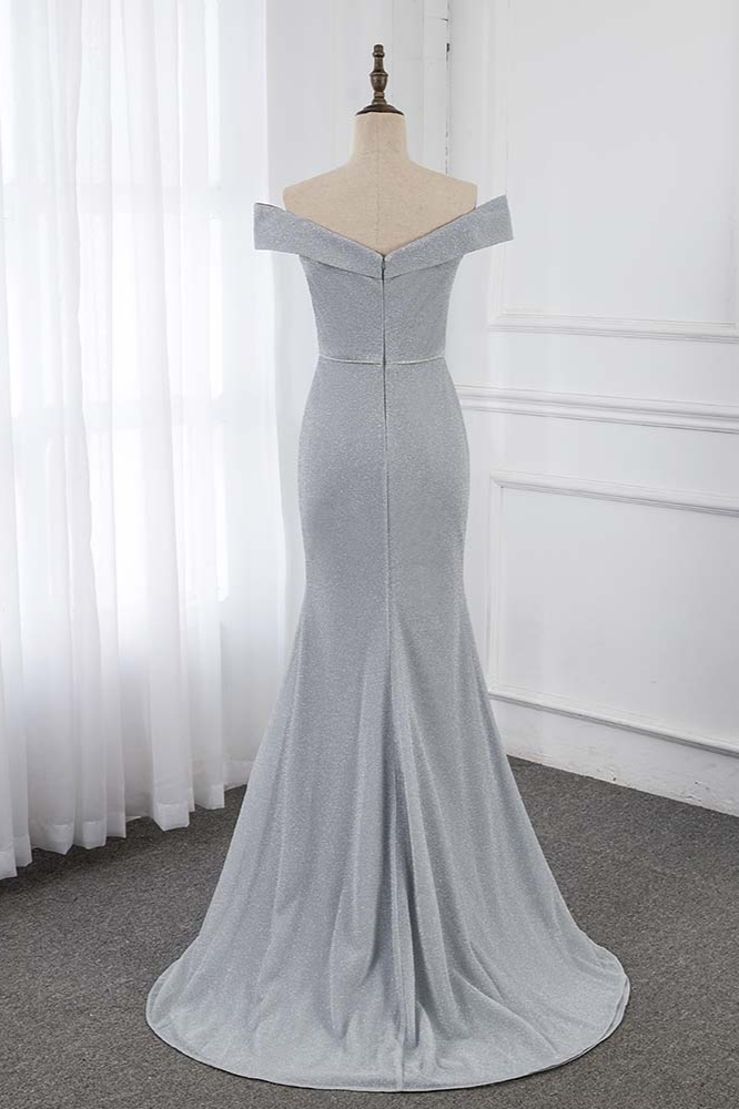 BMbridal Chic Off-the-Shoulder Sleeveless Long Prom Dresses with Front Slit Online