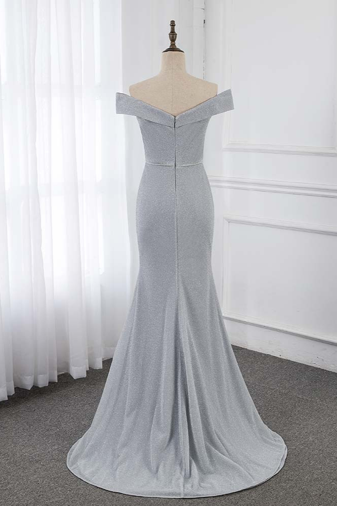 BMbridal Chic Off-the-Shoulder Sleeveless Long Prom Dresses with Front Slit Online