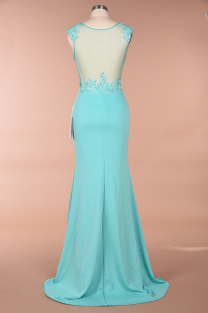 BMbridal Sexy mermaid Jewel Chiffon Lace Prom Dress Jewel Tulle Bridesmaid Dress
