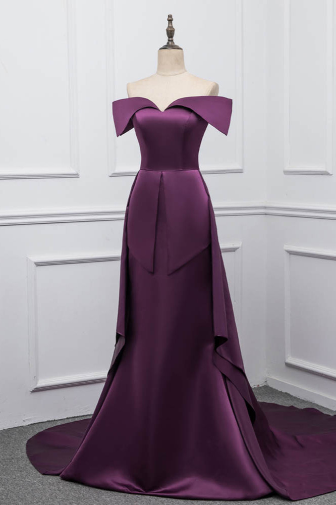 BMbridal Stylish Off-the-Shoulder Sweetheart Sleeveless Prom Dresses Affordable Online