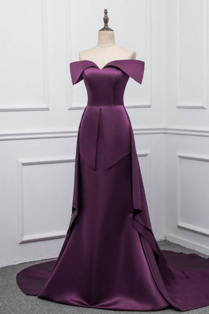 BMbridal Stylish Off-the-Shoulder Sweetheart Sleeveless Prom Dresses Affordable Online