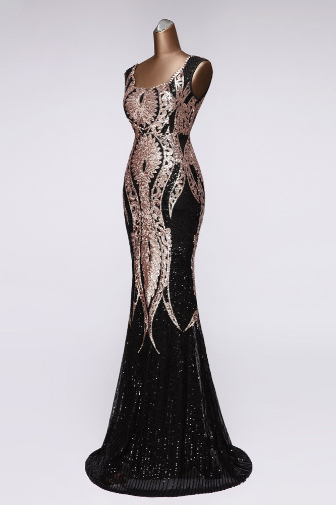 BMbridal Gorgeous Sequined Square-Neck Mermaid Prom Dresses Sleeveless Online