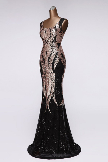 BMbridal Gorgeous Sequined Square-Neck Mermaid Prom Dresses Sleeveless Online