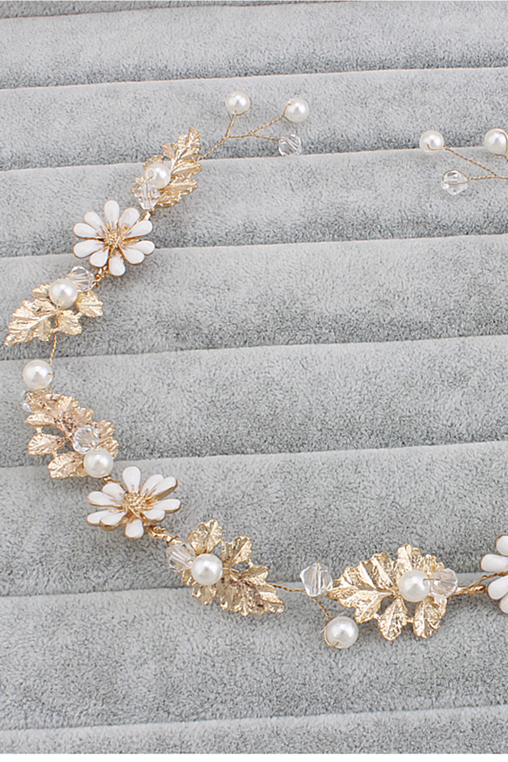 BMbridal Pretty Alloy Imitation Pearls Party Hairpins Headpiece with Crystal-BMbridal