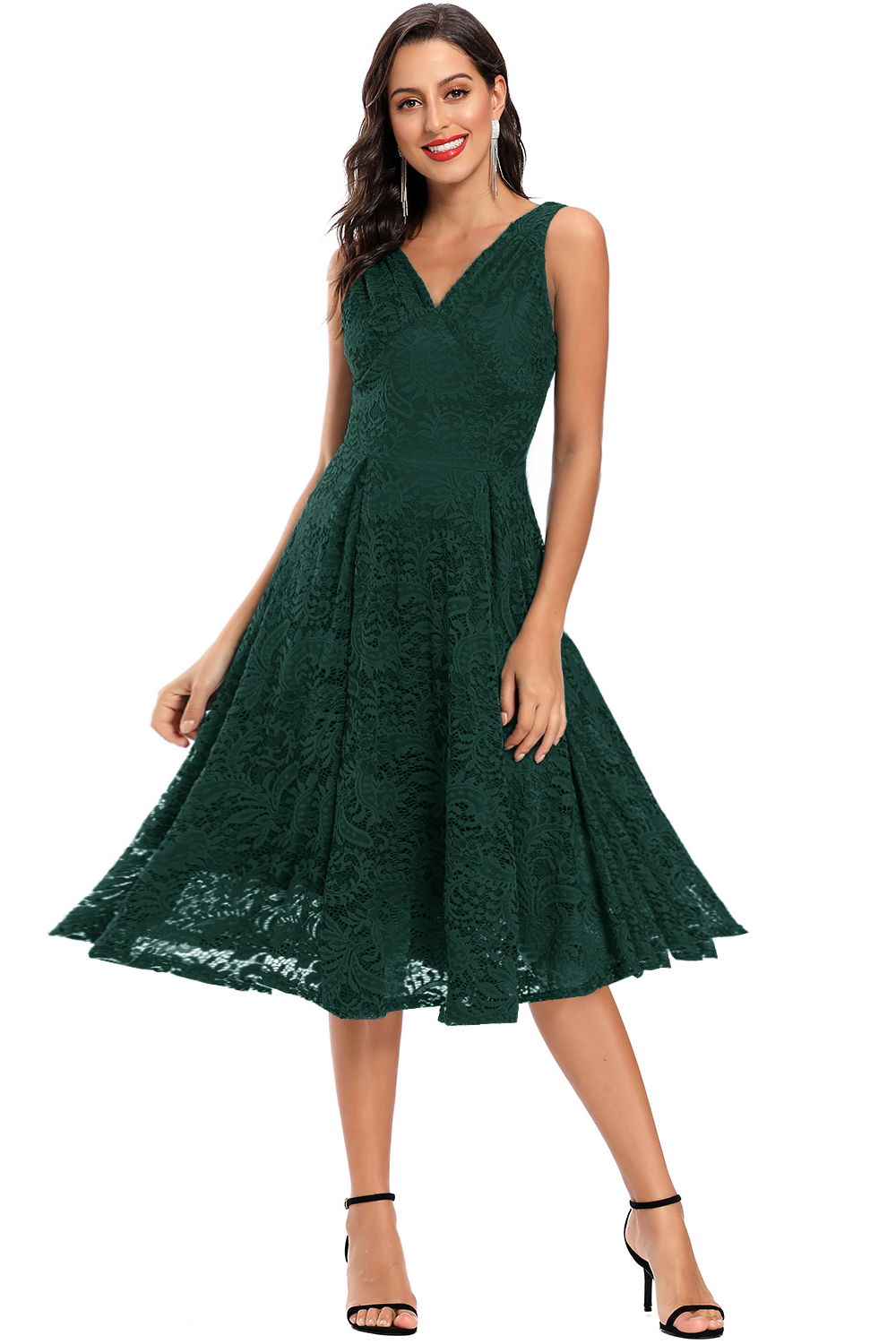 BMbridal V-Neck Sleeveless Lace Short Party Dress Online