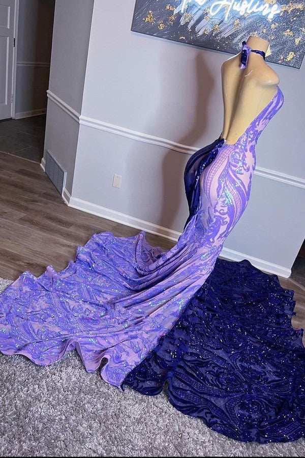 Beautiful Long Mix Colour Sleeveless Mermaid Prom Dress-BMbridal.com
