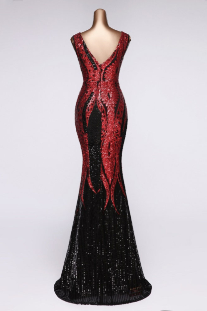 BMbridal Gorgeous Sequined Square-Neck Mermaid Prom Dresses Sleeveless Online