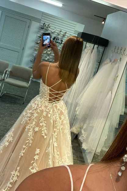 Princess Yellow Spaghetti Straps Prom Dress