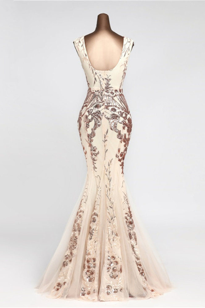 BMbridal Glamorous Sequined Sleeveless Long Mermaid Prom Dresses Online