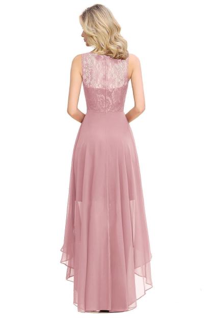 BMbridal A-line Hi-lo Chiffon Lace Bridesmaid Dress