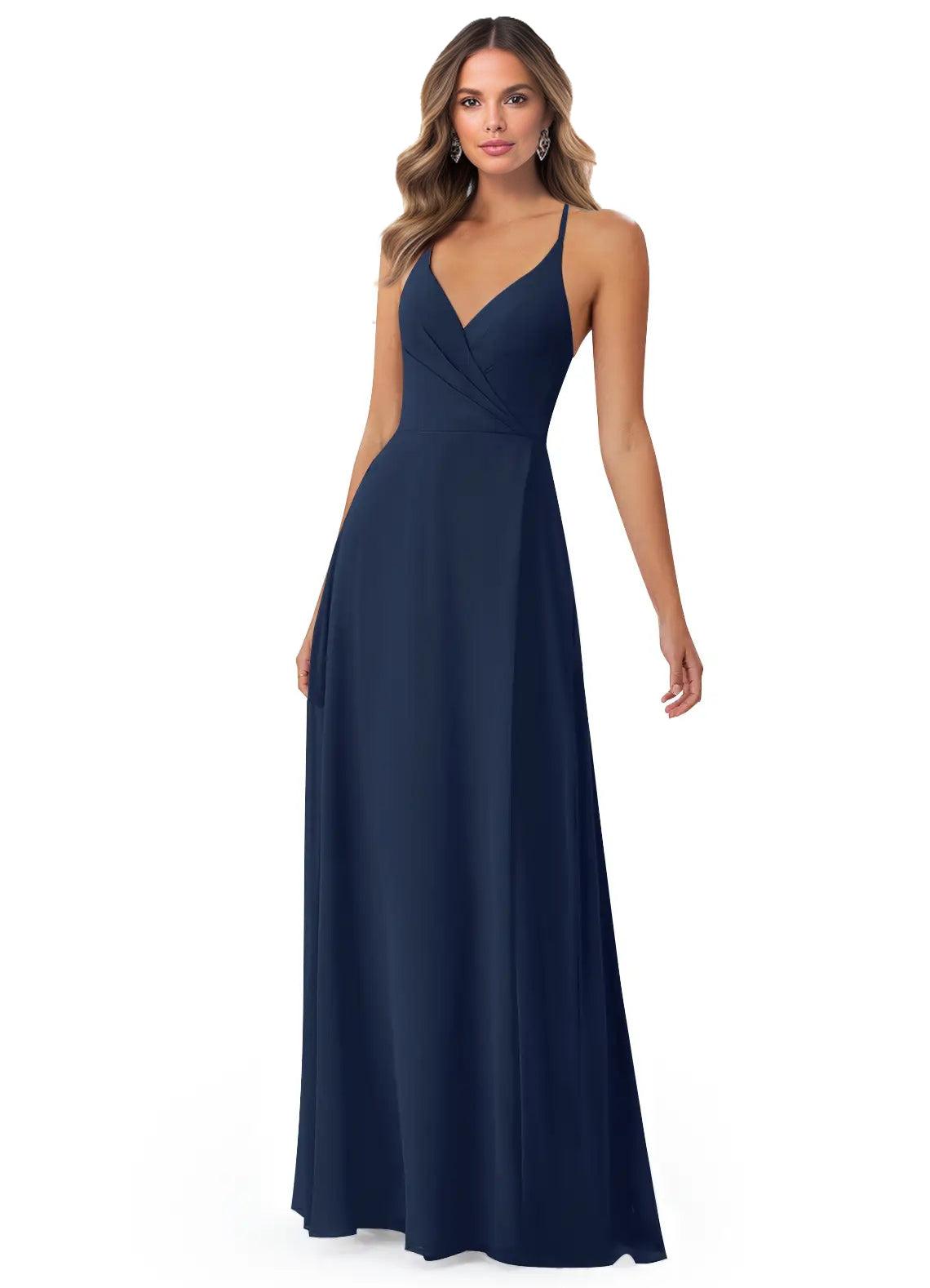 Chiffon Bridesmaid Dresses With Open Back and Front Split