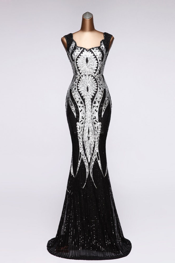 BMbridal Gorgeous Sequined Square-Neck Mermaid Prom Dresses Sleeveless Online