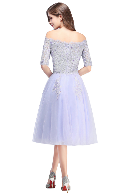 BMbridal A-line Short Sleeves Tulle Lace Flower Girl Dress