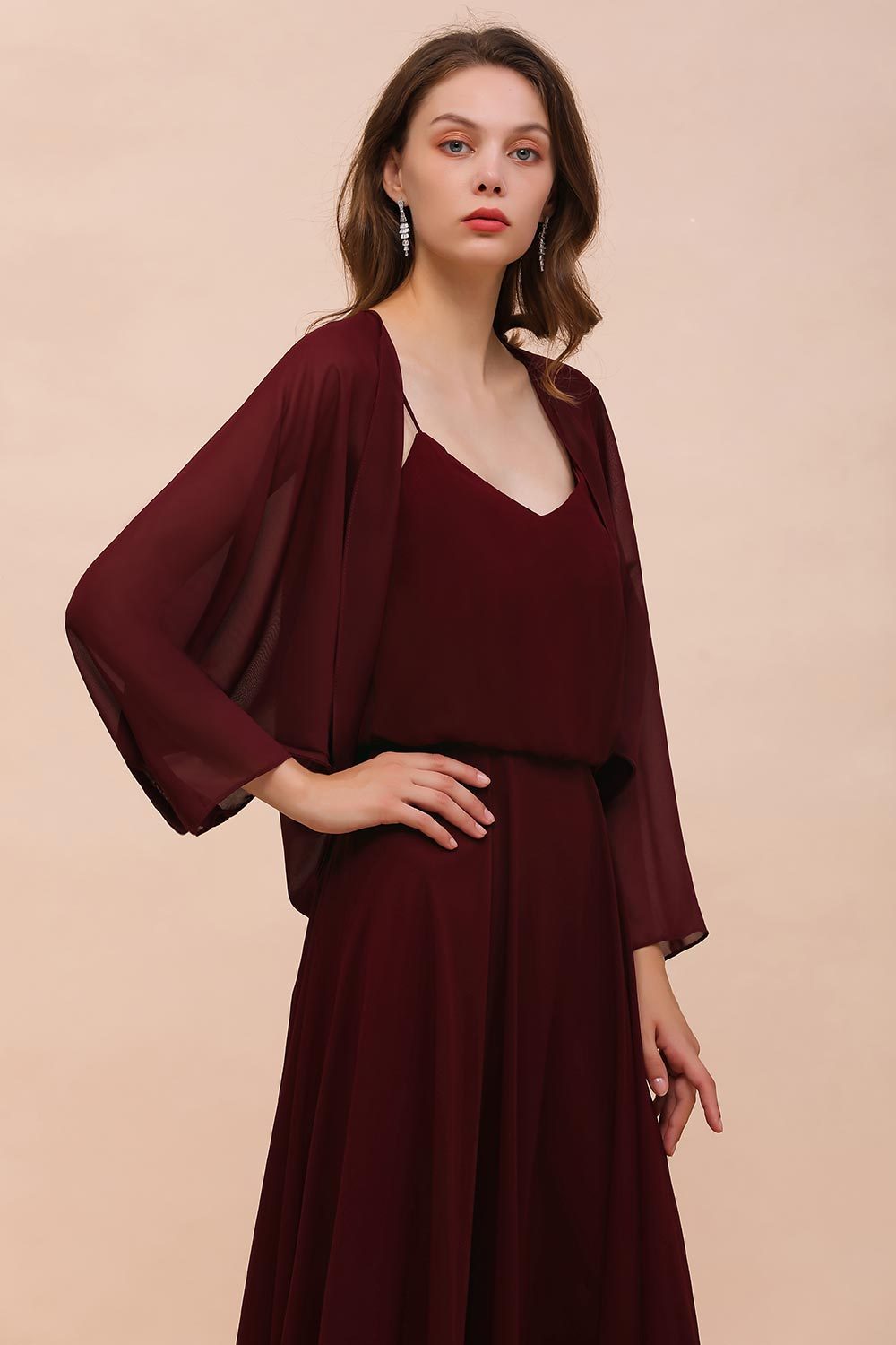 BMbridal Chiffon Long Sleeves Special Occasions Wrap-BMbridal