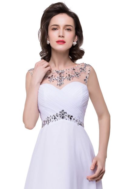 BMbridal A-line Sweetheart Chiffon Evening Dress With Crystal