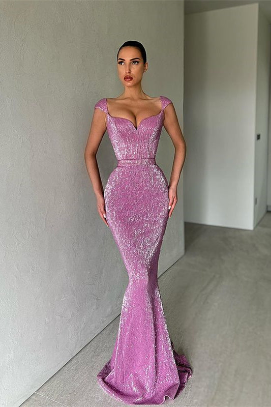 Designer Sequined Sleeveless Mermaid Prom Dress-BMbridal.com