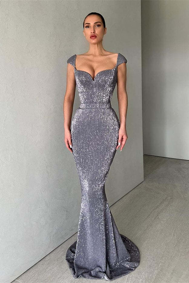 Designer Sequined Sleeveless Mermaid Prom Dress-BMbridal.com
