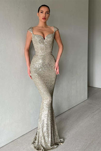 Designer Sequined Sleeveless Mermaid Prom Dress-BMbridal.com