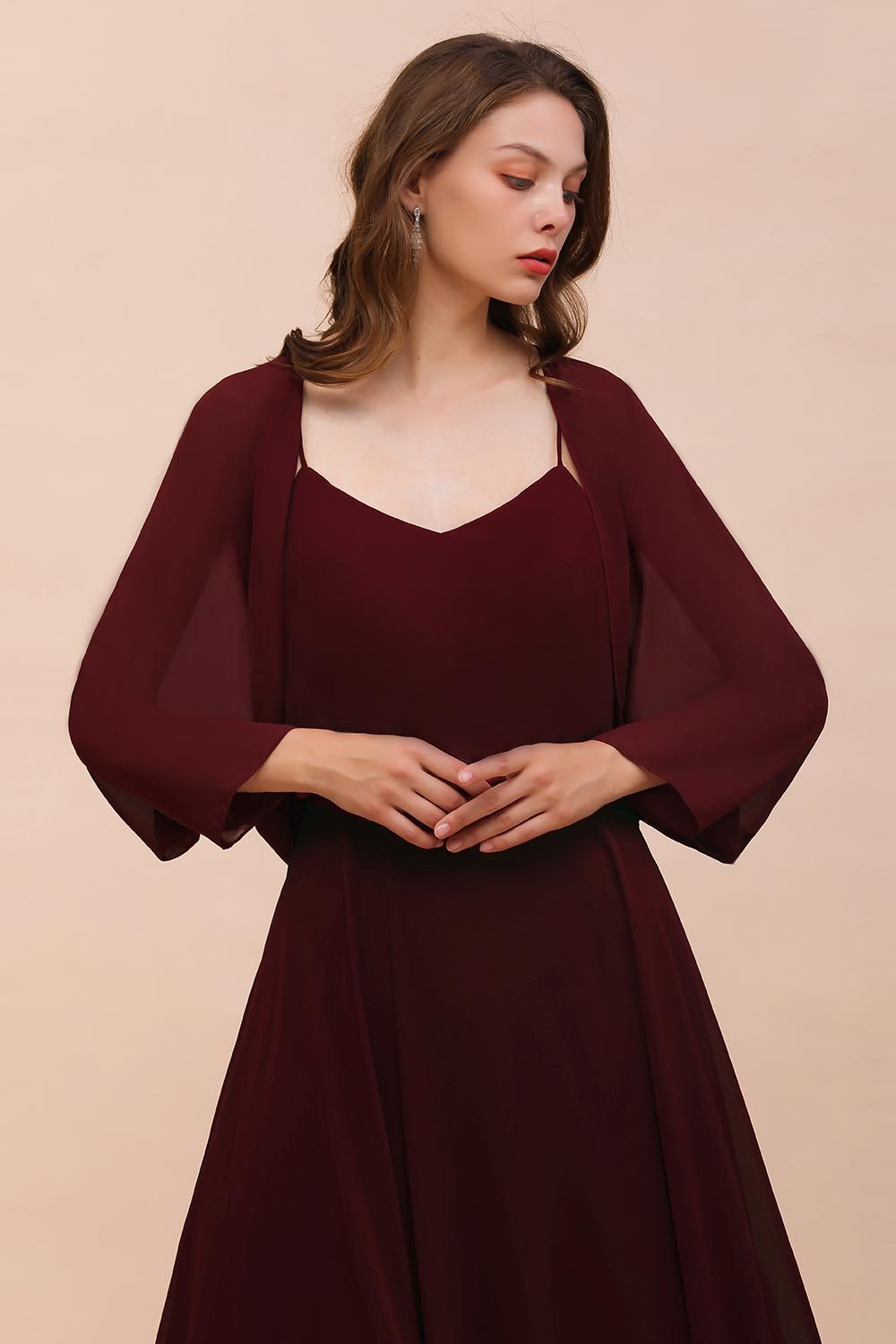 BMbridal Chiffon Long Sleeves Special Occasions Wrap-BMbridal