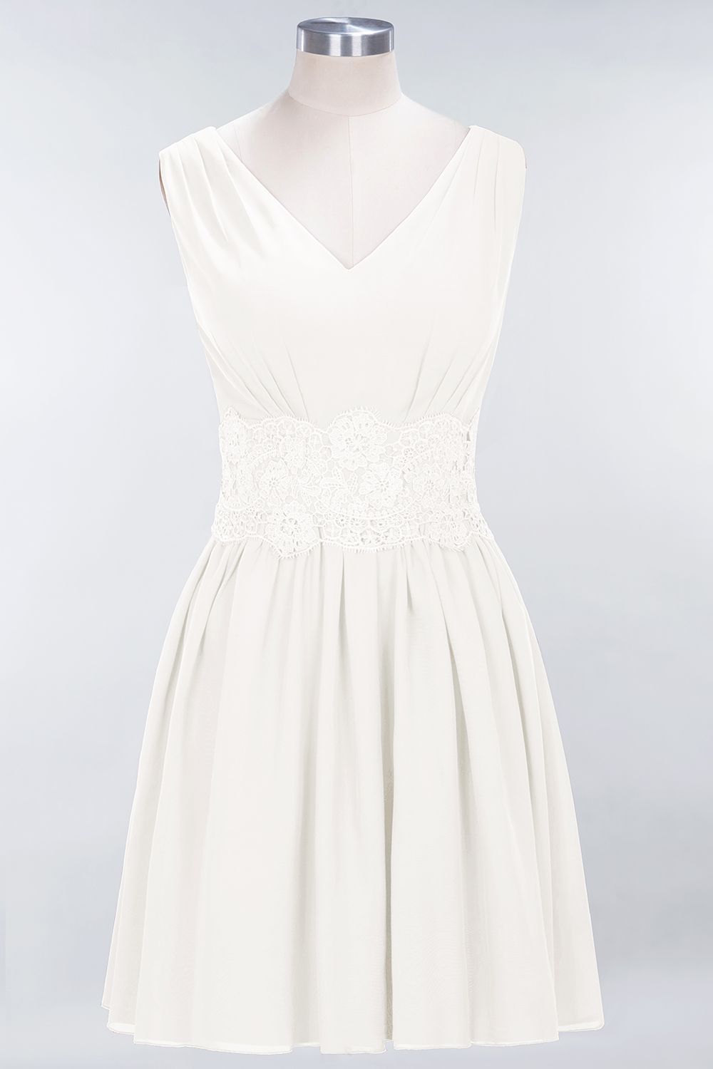 BMbridal Pretty V-Neck Short Sleeveless Lace Bridesmaid Dresses Online-BMbridal
