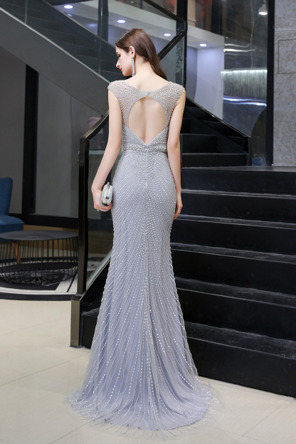 BMbridal Luxurious Beadings Mermaid Prom Dress Long Mermaid Evening Gowns On Sale
