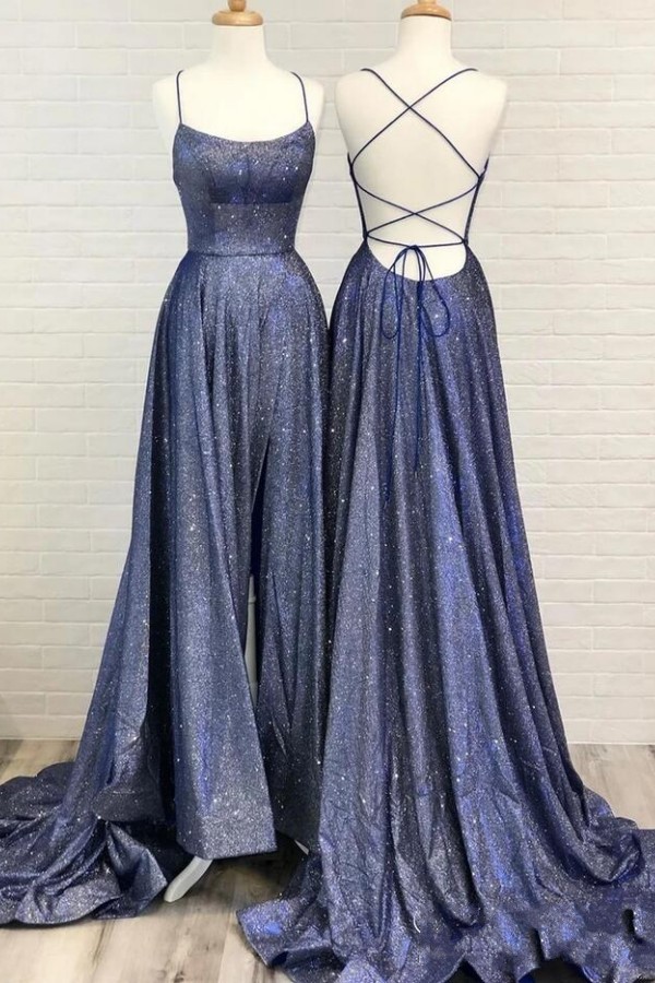 BMbridal Sequins Strings Long Prom Dress On Sale
