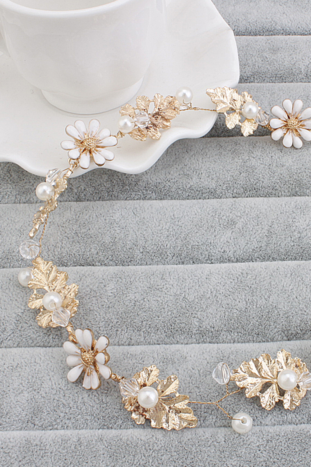 BMbridal Pretty Alloy Imitation Pearls Party Hairpins Headpiece with Crystal-BMbridal