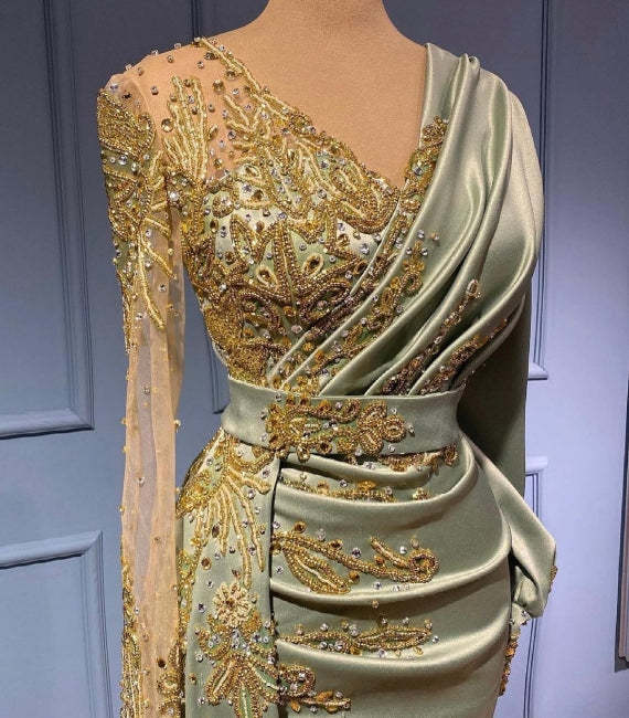 Elegant Evening Dresses with Sleeves Long Prom Dresses-BMbridal.com