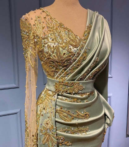 Elegant Evening Dresses with Sleeves Long Prom Dresses-BMbridal.com