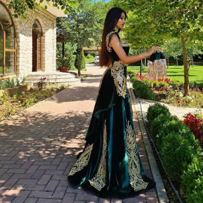 Evening dresses long green | Evening wear prom dress with lace-BMbridal.com