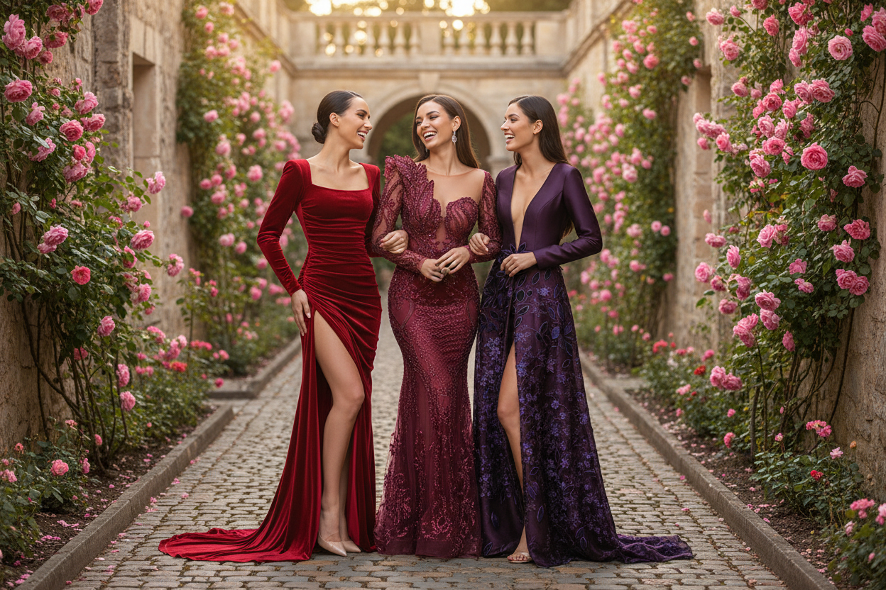 Long Sleeves Prom Dresses