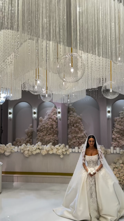 Arabic Lace Saudi Ball Gown Wedding Dress For Bride Strapless Pearls Satin Wedding Dresses Ruffle Dubai R Bridal Gowns Plus Size