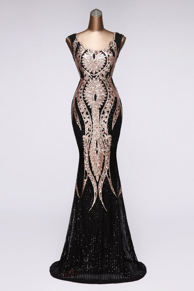 BMbridal Gorgeous Sequined Square-Neck Mermaid Prom Dresses Sleeveless Online