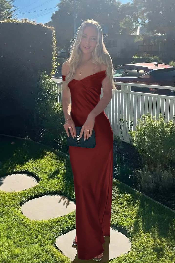 Off the Shoulder Sleeveless Strapless Long Prom Dress With Pleated